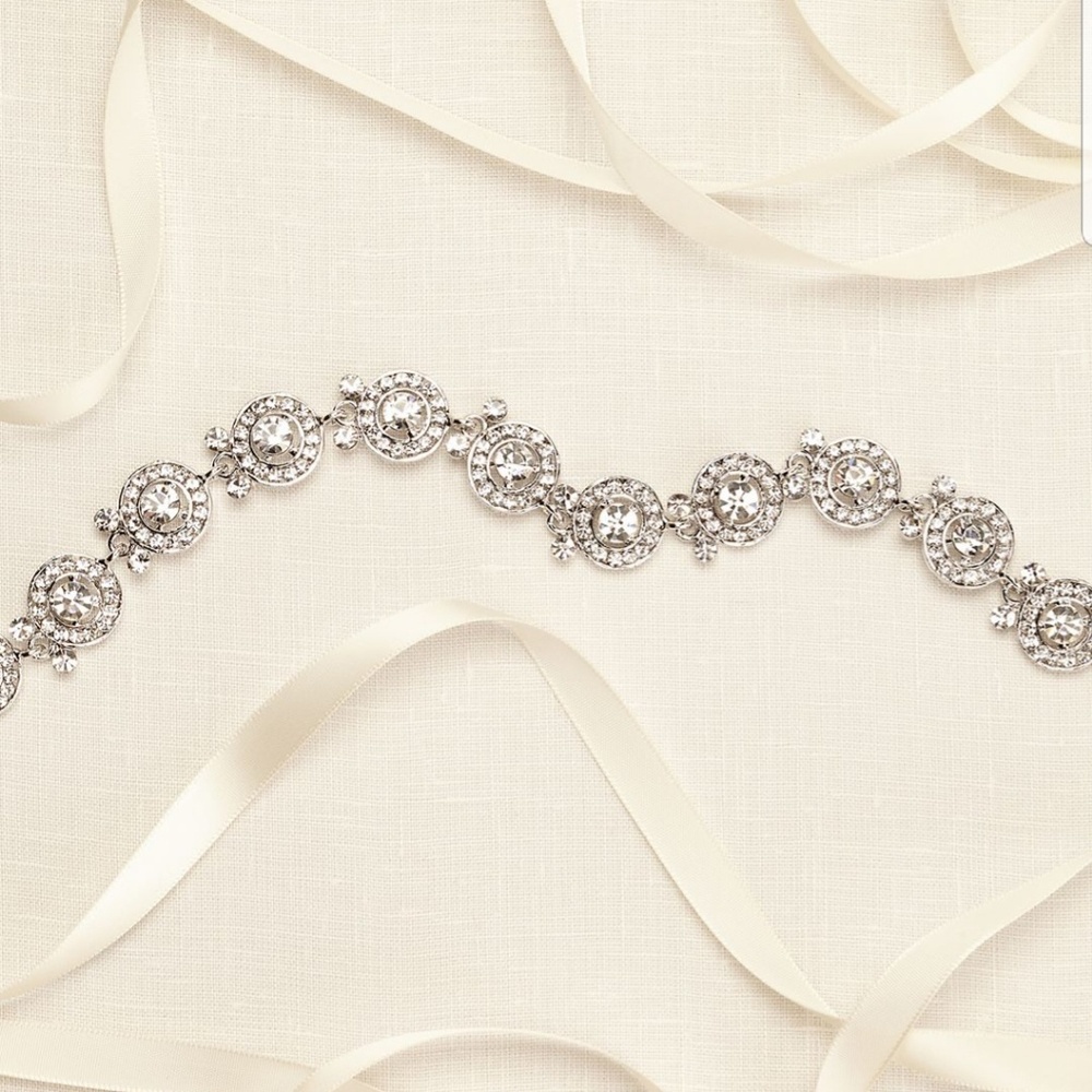 Pave Circle Crystal Sash